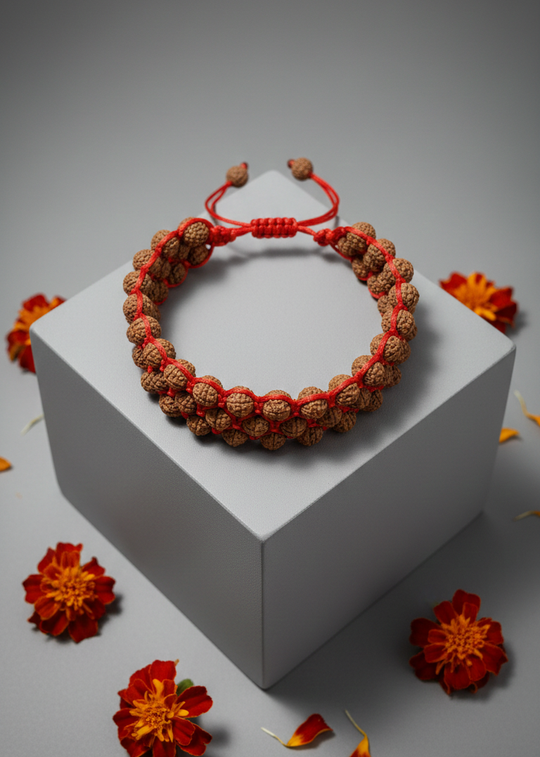 Buy 3 Layer 5 Mukhi Rudraksha Bracelet (Original & Certified)