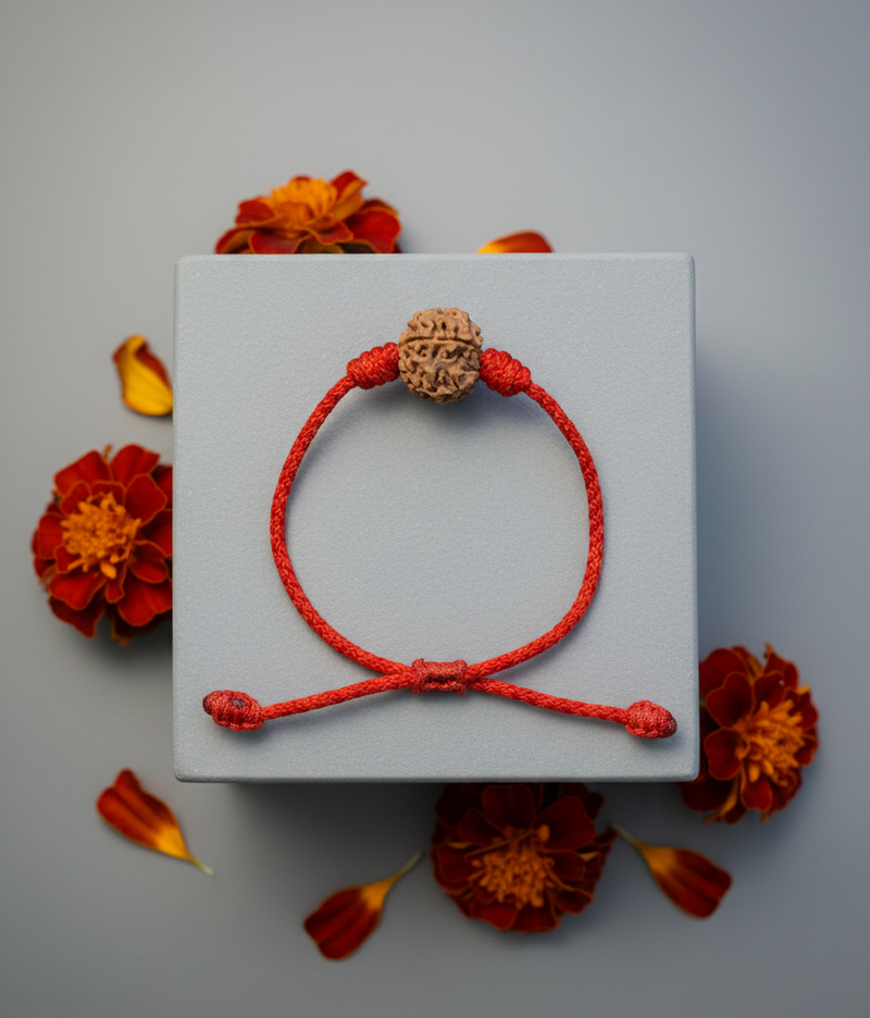 Original 5 Mukhi Nepali Rudraksha Bracelet – Adjustable Thread for Peace & Protection