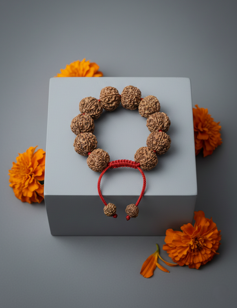 6 Mukhi Nepali Rudraksha Bracelet – Natural Certified Beads