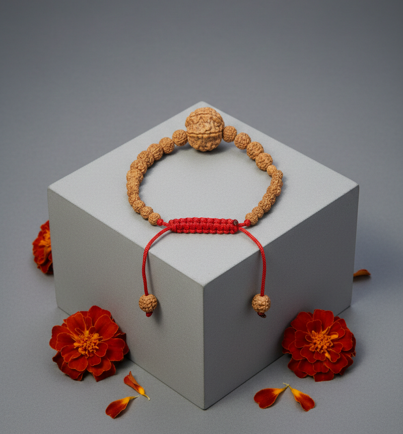 Original 6 Mukhi Nepali Rudraksha Multi Bead Mix Bracelet for Focus & Confidence