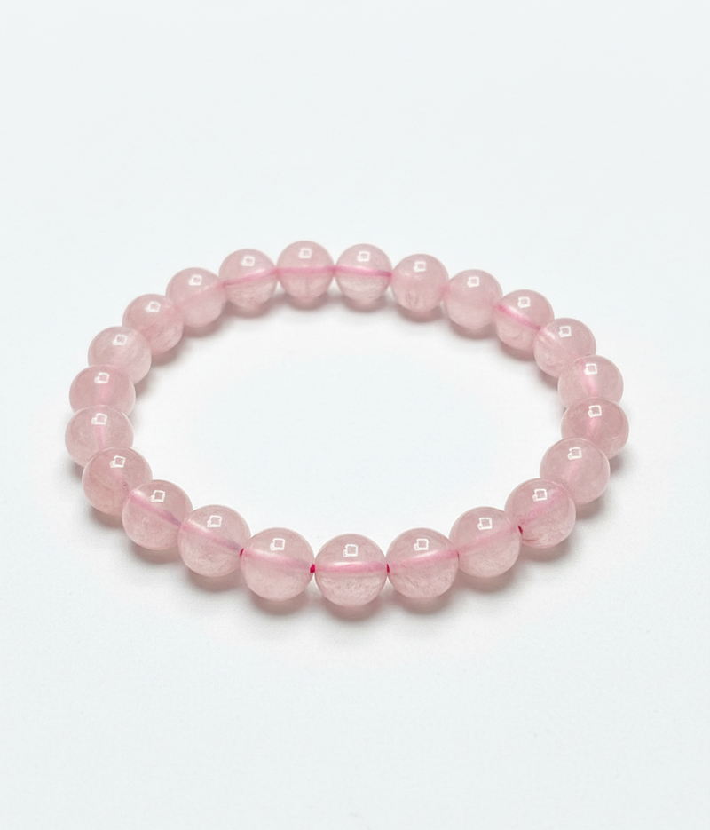 Rose Quartz Stone Bracelet – Natural Love Crystal for Relationship, Healing & Emotional Balance